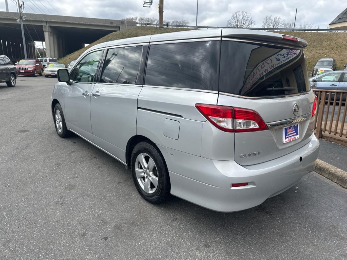 2012 Silver Nissan Quest 3.5 S (JN8AE2KP9C9) with an 3.5L V6 DOHC 24V engine, Continuously Variable Transmission transmission, located at 5700 Curlew Drive, Norfolk, VA, 23502, (757) 455-6330, 36.841885, -76.209412 - Photo#1